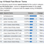 Figure 2.38 Top 10 Retail Fast Moving Search Terms, November 2011