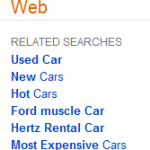 Figure 3.9 Bing Related Searches for [Used Cars]