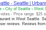 Figure 6.3 Urbanspoon Listing in Google Search Results
