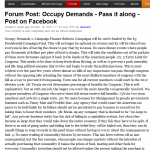 Figure 2.15 "Occupy Demands" Page of occupywallstreet.org