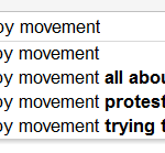 Figure 2.8 Google Suggested Searches for [occupy]