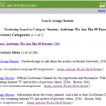 Figure 2.12 Open Directory Project Listing for Occupy Boston