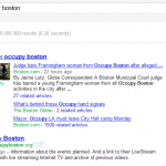 Figure 2.11 Google Search Results for [occupy boston]