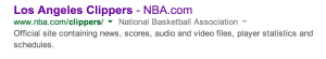 Clippers SERP