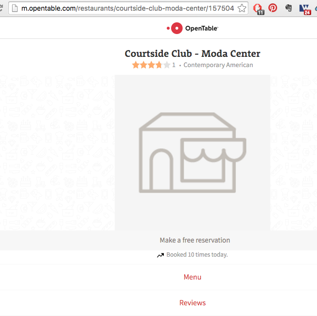 Open Table Mobile Reservation