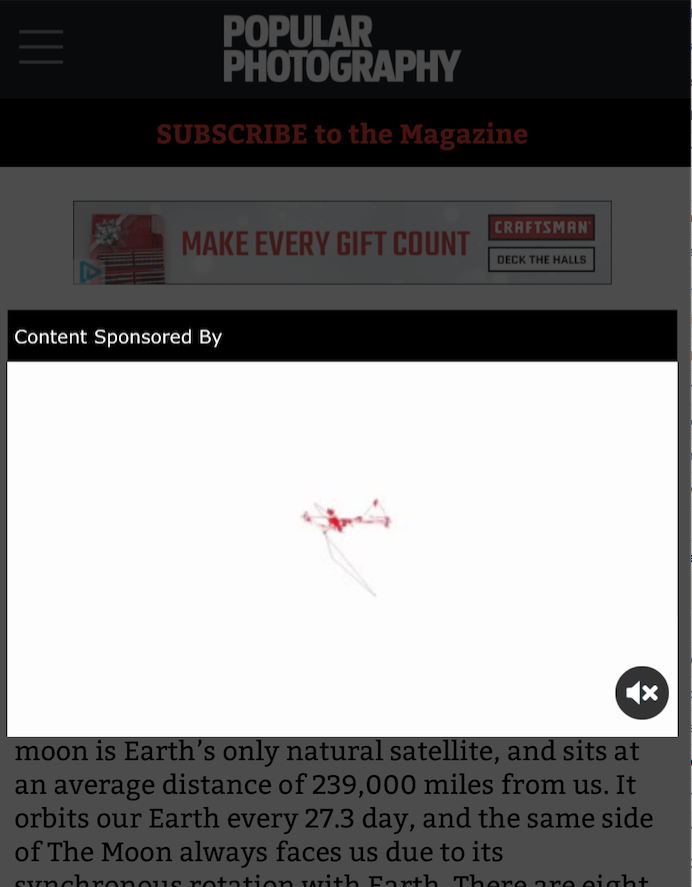 Video Ad Popup